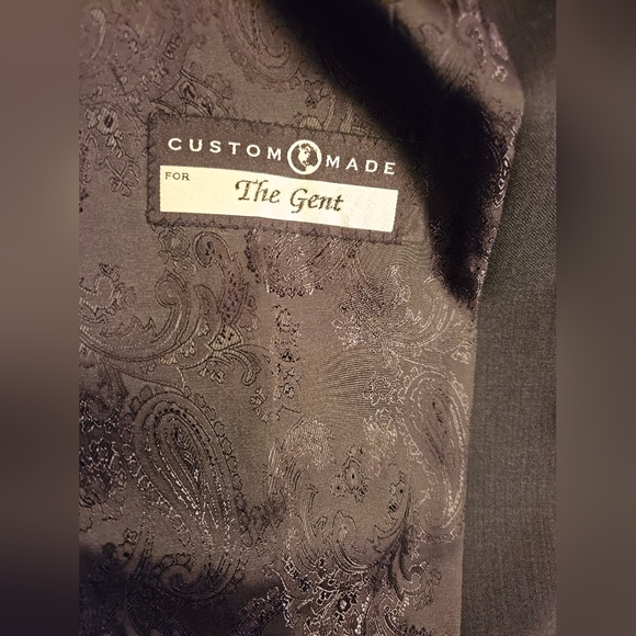 Joseph Abboud Custom Made Herringbone/Paisley Vest And Slacks Bundle - Picture 9 of 13